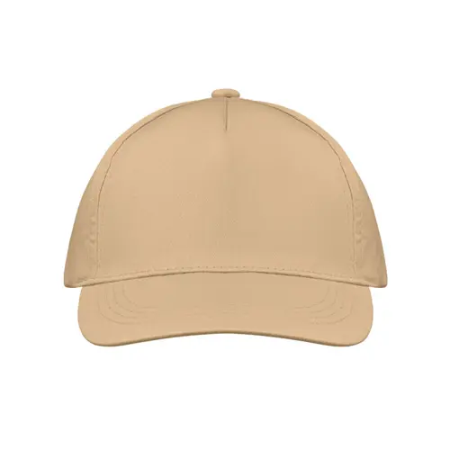 Cappellino con visiera in cotone a 5 pannelli e chiusura in velcro