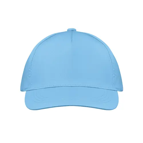 Cappellino con visiera in cotone a 5 pannelli e chiusura in velcro