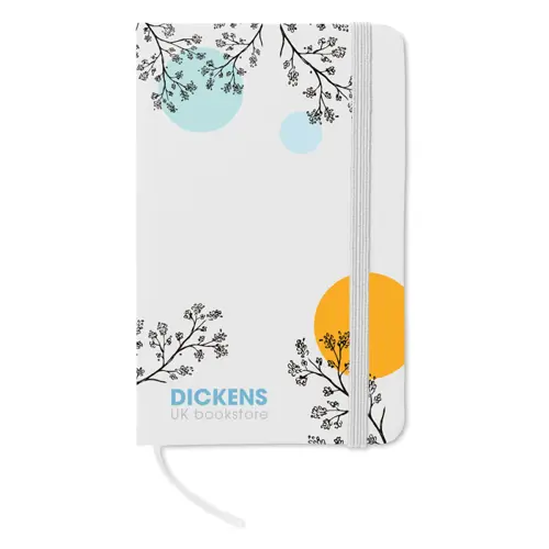 Block Notes A6 con copertina in PU soft touch e 96 pagine a righe con elastico e segnapagine in coordinato