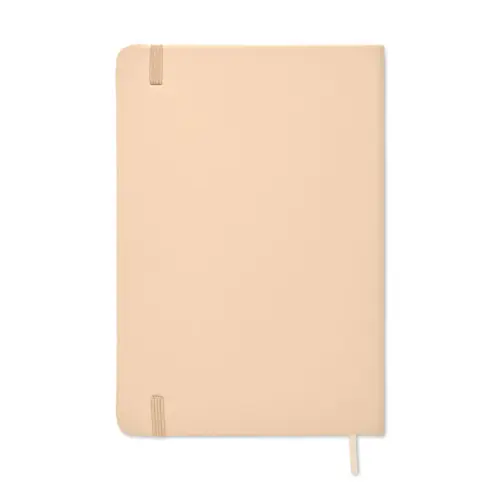 Block notes A5 con copertina rigida in PU e 96 fogli a righe con elastico e segnalibro in coordinato