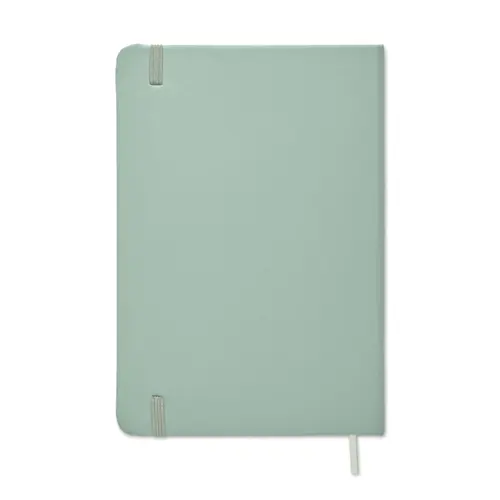 Block notes A5 con copertina rigida in PU e 96 fogli a righe con elastico e segnalibro in coordinato