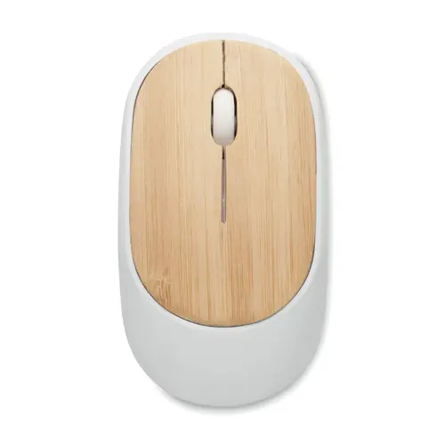 Mouse ottico wireless in ABS riciclato e bambù