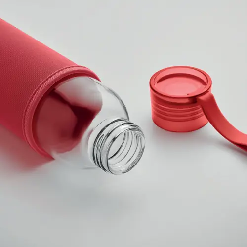 Bottiglia in vetro riciclato da 500ml con custodia in neoprene 