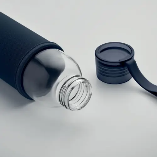 Bottiglia in vetro riciclato da 500ml con custodia in neoprene 