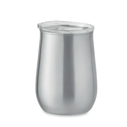 Bicchiere in acciaio inox riciclato con coperchio da 500ml