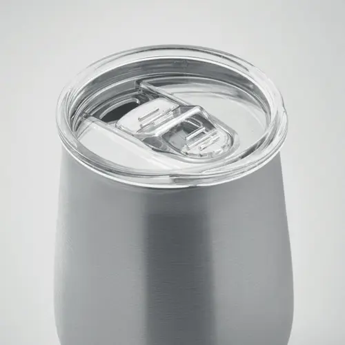 Bicchiere in acciaio inox riciclato con coperchio da 500ml