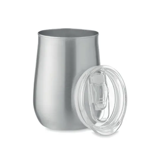 Bicchiere in acciaio inox riciclato con coperchio da 500ml