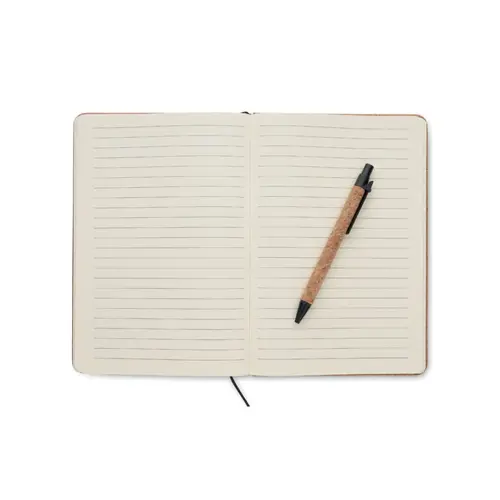 Cartella Porta Documenti in Sughero con Notebook A5 e Penna abbinata