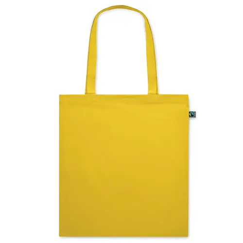 Shopper in cotone equosolidale a marchio Fairtrade in diverse colorazioni da 140gr 38X42cm