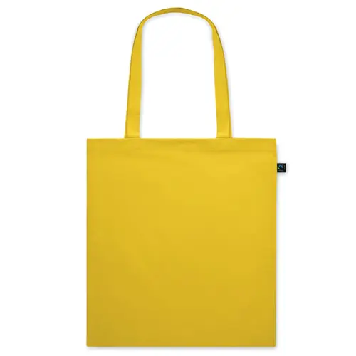 Shopper in cotone equosolidale a marchio Fairtrade in diverse colorazioni da 140gr 38X42cm