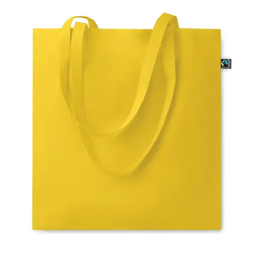 Shopper in cotone equosolidale a marchio Fairtrade in diverse colorazioni da 140gr 38X42cm