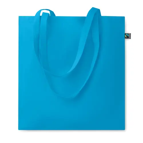 Shopper in cotone equosolidale a marchio Fairtrade in diverse colorazioni da 140gr 38X42cm