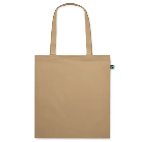 Shopper in cotone equosolidale a marchio Fairtrade in diverse colorazioni da 140gr 38X42cm