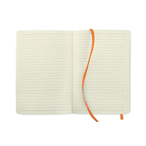 Block notes A5 con copertina morbida in PU riciclato e 80 fogli a righe in carta riciclata e tasca interna espandibile