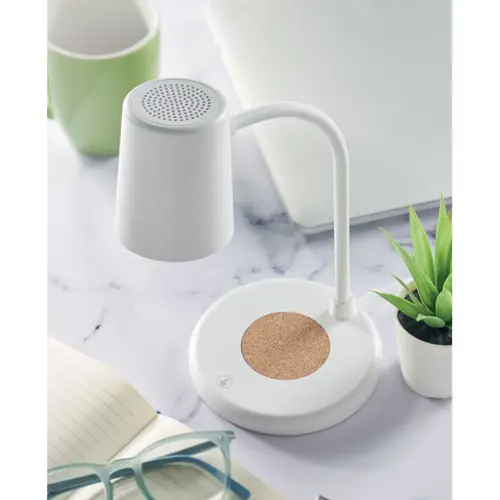 Lampada da ufficio con ricarica wireless e speaker