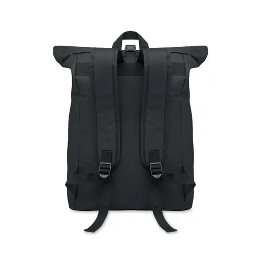 Zaino porta PC da 15" rolltop in poliestere 600D schienale imbottito e tasca frontale