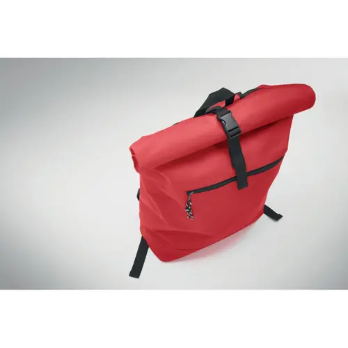 Zaino porta PC da 15" rolltop in poliestere 600D schienale imbottito e tasca frontale