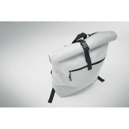 Zaino porta PC da 15" rolltop in poliestere 600D schienale imbottito e tasca frontale