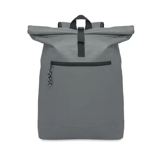 Zaino porta PC da 15" rolltop in poliestere 600D schienale imbottito e tasca frontale
