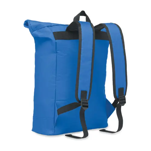 Zaino porta PC da 15" rolltop in poliestere 600D schienale imbottito e tasca frontale