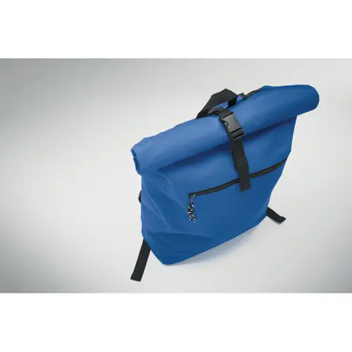 Zaino porta PC da 15" rolltop in poliestere 600D schienale imbottito e tasca frontale