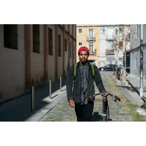 Zaino porta PC da 15" rolltop in poliestere 600D schienale imbottito e tasca frontale