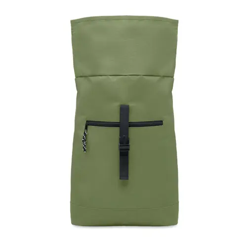 Zaino porta PC da 15" rolltop in poliestere 600D schienale imbottito e tasca frontale