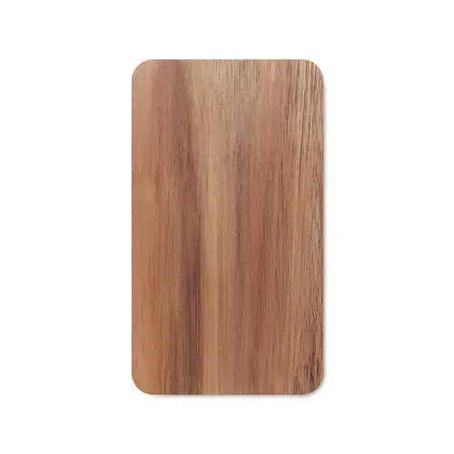 Power bank in legno di acacia e PU riciclato con ricarica wireless rapida da 4000mAh