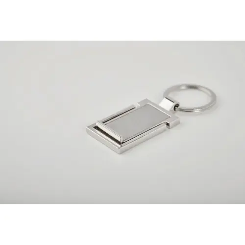 Portachiavi in metallo con supporto per il telefono