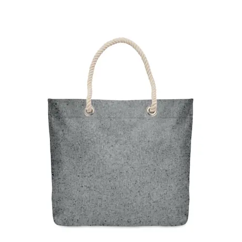 Borsa mare in cotone riciclato con manici in corda da 220gr 55x15x39cm