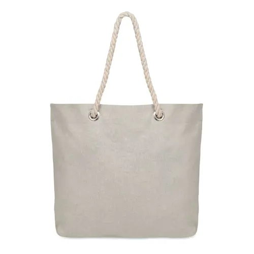 Borsa mare in cotone riciclato con manici in corda da 220gr 55x15x39cm