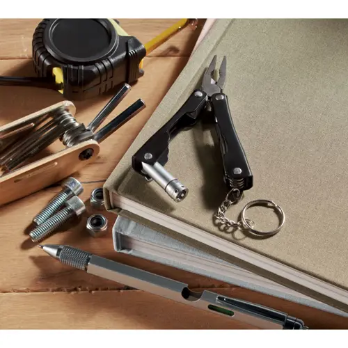 Multiutensile pieghevole con torcia custodia e 10 funzioni