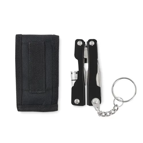 Multiutensile pieghevole con torcia custodia e 10 funzioni