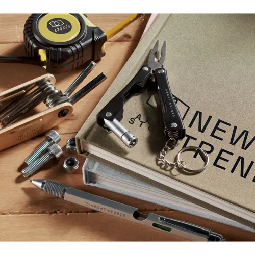 Multiutensile pieghevole con torcia custodia e 10 funzioni