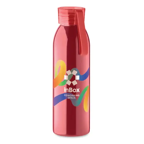 Borraccia in acciaio inox con coperchio in PP e gancio in silicone da 650ml