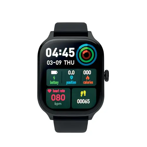 Orologio wireless in lega di zinco con cinturino in silicone display LCD touch