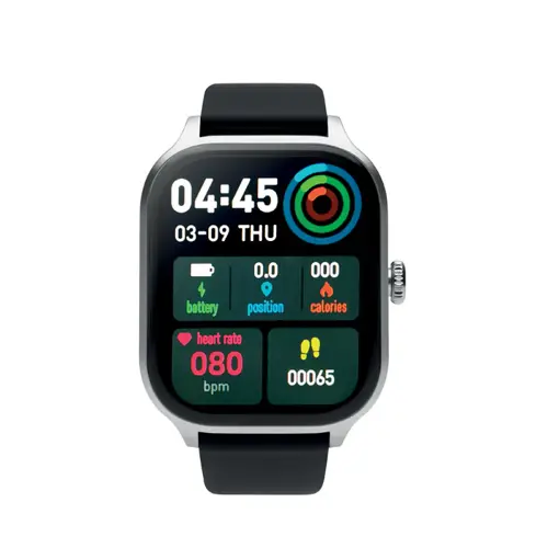 Orologio wireless in lega di zinco con cinturino in silicone display LCD touch