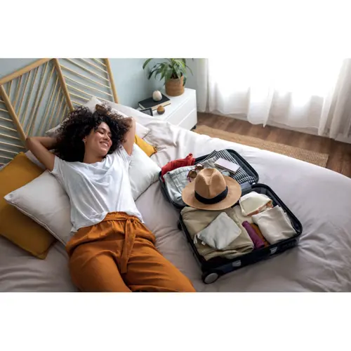 Pochette porta cosmetici in cotone riciclato e RPET da 320gr 21.5X5X14.5CM