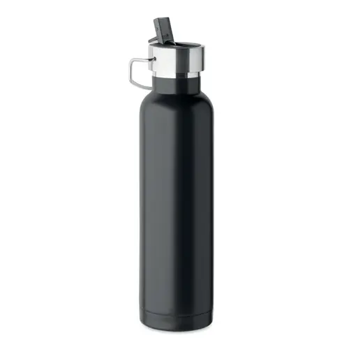 Borraccia doppio strato in acciaio inox riciclato con cannuccia e manico 660ml