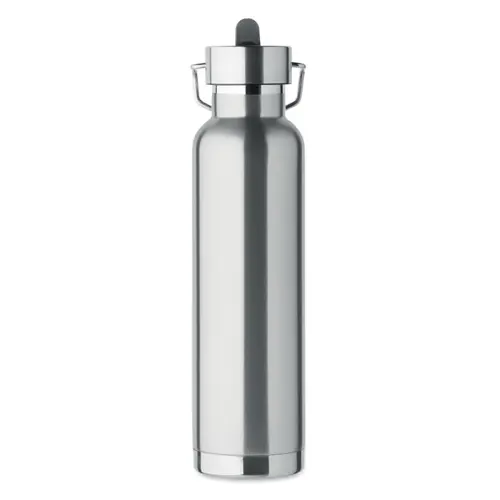 Borraccia doppio strato in acciaio inox riciclato con cannuccia e manico 660ml