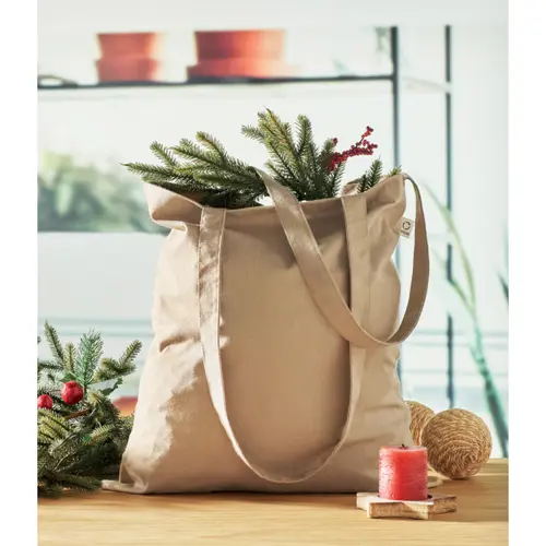 Shopper in cotone riciclato manici lunghi 140gr 38X42cm