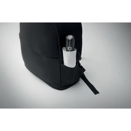 Zaino porta pc da 15" in cotone e poliestere riciclato con tasca frontale e spallacci imbottiti