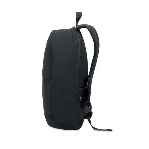 Zaino porta pc da 15" in cotone e poliestere riciclato con tasca frontale e spallacci imbottiti
