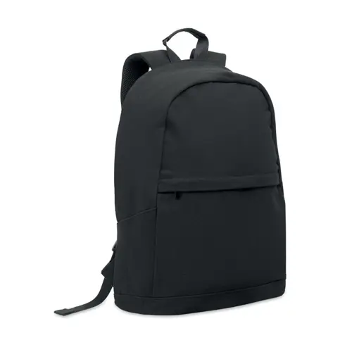 Zaino porta pc da 15" in cotone e poliestere riciclato con tasca frontale e spallacci imbottiti