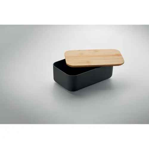 Porta pranzo in PLA con coperchio in bambù ed elastico di chiusura da 1000ml