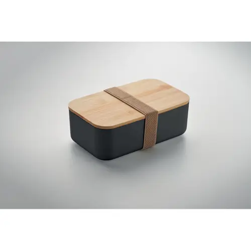 Porta pranzo in PLA con coperchio in bambù ed elastico di chiusura da 1000ml