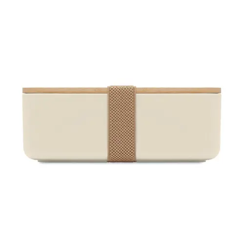 Porta pranzo in PLA con coperchio in bambù ed elastico di chiusura da 1000ml