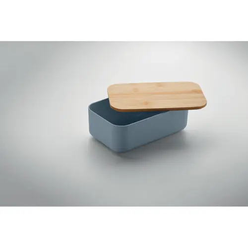 Porta pranzo in PLA con coperchio in bambù ed elastico di chiusura da 1000ml