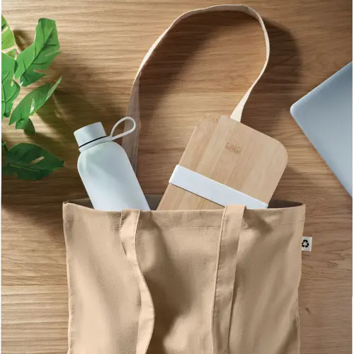 Set regalo portapranzo con borraccia in acciaio inox riciclato da 500ml e portapranzo in PP riciclata e bambù