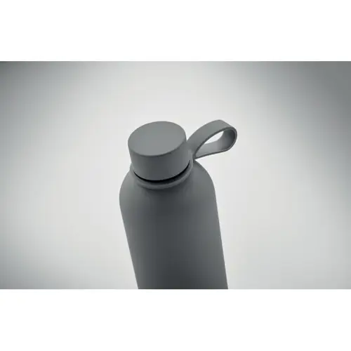 Borraccia isolante doppio strato in acciaio inox riciclato finitura in gomma e manico in silicone da 500ml